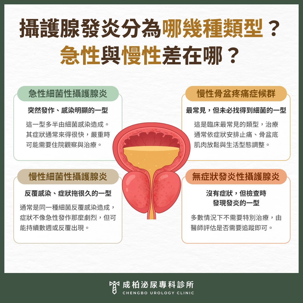 攝護腺發炎急性與慢性差別說明